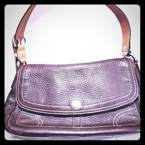 Coach  Pebbled Leather Shoulder Bag